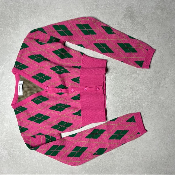 NEW! Storets Loretta Highteen Argyle Cardigan - Picture 9 of 12